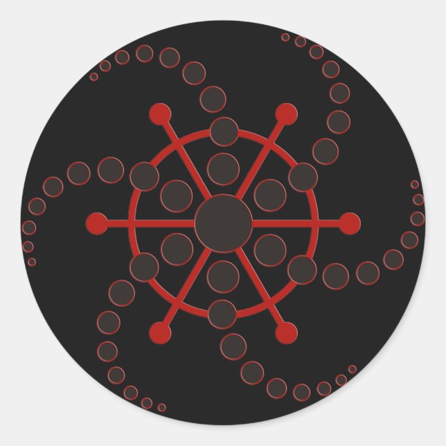 Sticker Rond cercle de cultures VII | noir (Devant)