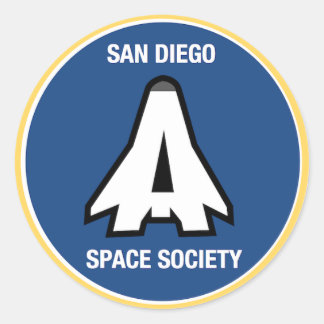 Sticker Rond Cercle de société de l'espace de San Diego