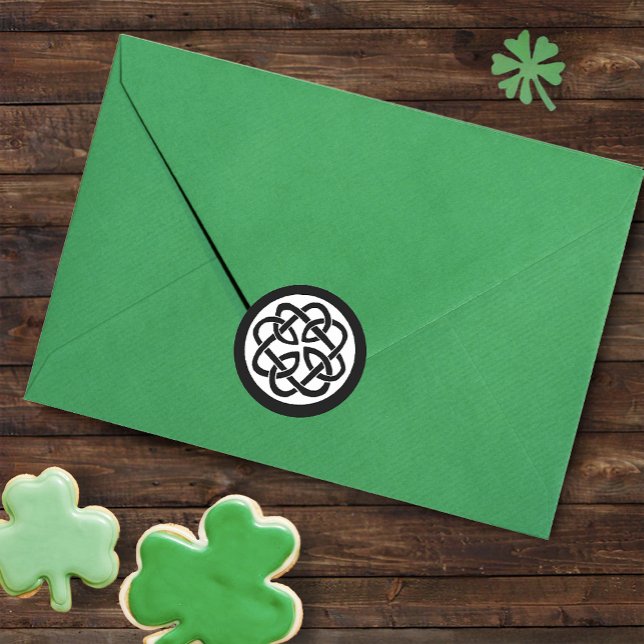 Sticker Rond Cercle de travail de noeud celtique (Créateur téléchargé)