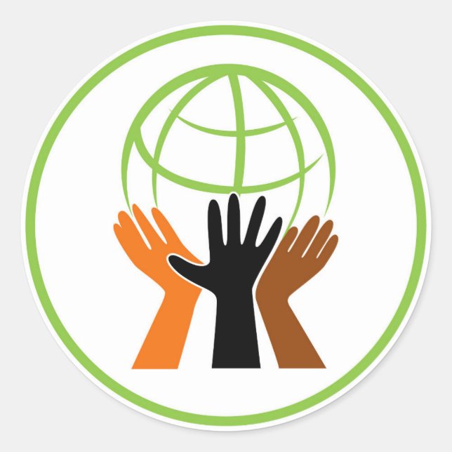 Sticker Rond Cercle de village communautaire (Devant)