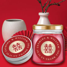 Cercle d'or Double Bonheur Chic Mariage Chinois