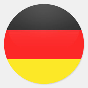 Sticker Rond Cercle du drapeau de qualité allemande