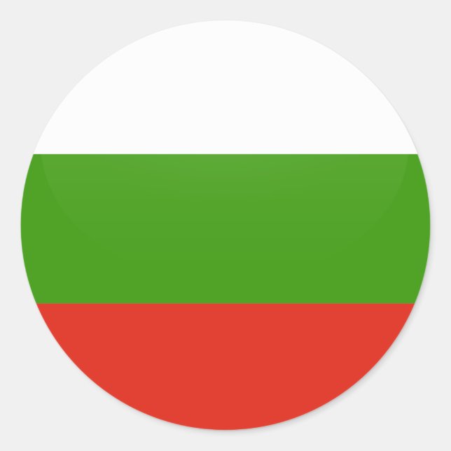 Sticker Rond Cercle du drapeau de qualité Bulgarie (Devant)