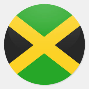 Sticker Rond Cercle du drapeau de qualité jamaïcaine