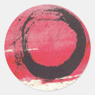 Sticker Rond Cercle magenta Zen