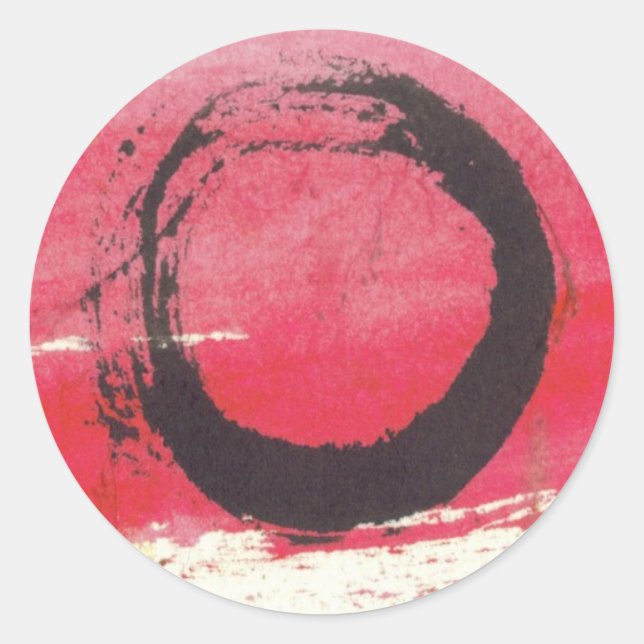 Sticker Rond Cercle magenta Zen (Devant)