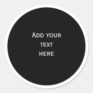 Sticker Rond Cercle noir avec MODÈLE de cercle blanc,
