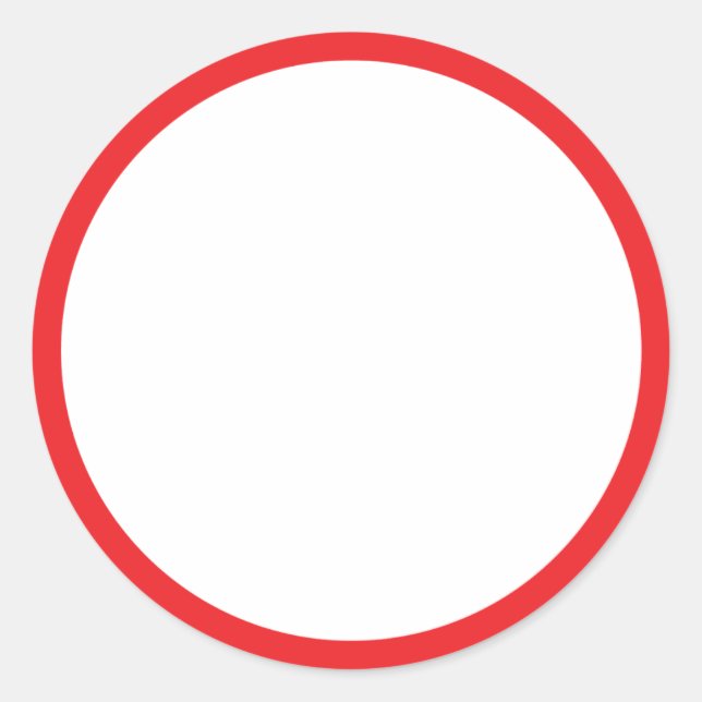 Sticker Rond cercle rouge (Devant)