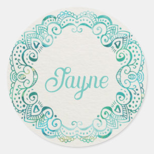 Sticker Rond Cercle Super de tatouage personnalisé