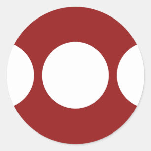 Sticker Rond Cercles blancs sur le rouge