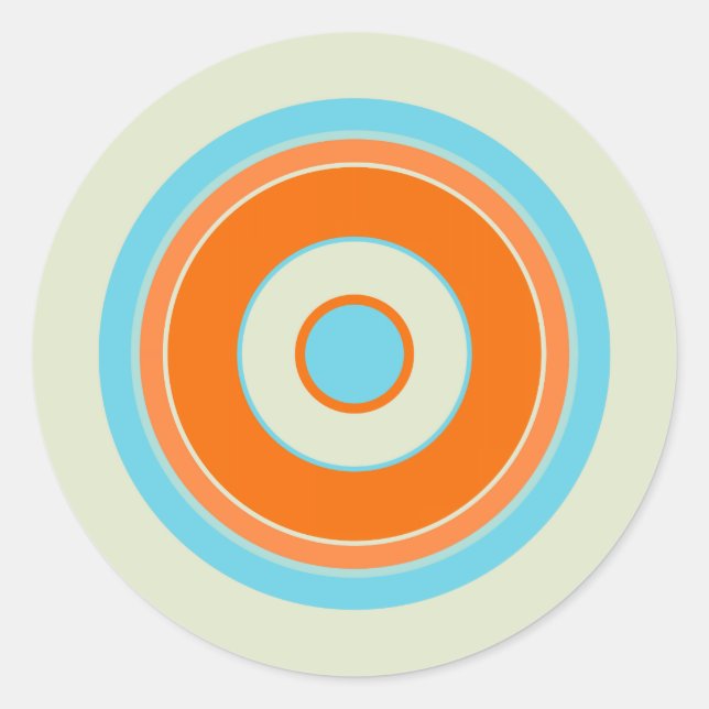 Sticker Rond Cercles colorés 03 (Devant)