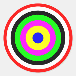 Sticker Rond Cercles de couleur cible