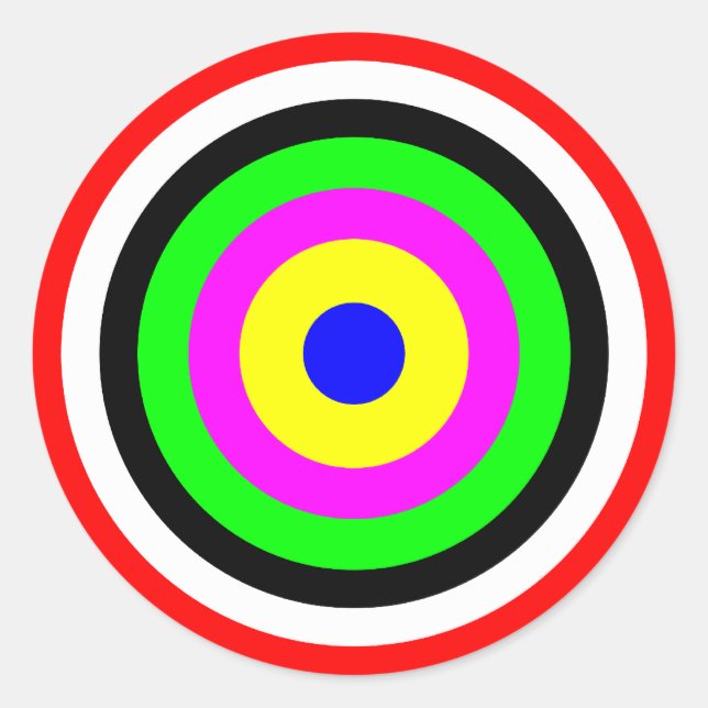 Sticker Rond Cercles de couleur cible (Devant)