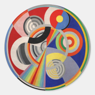 Sticker Rond cercles géométriques abstraits colorés peinture de