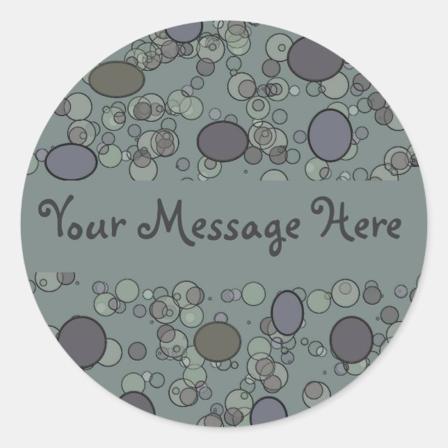 Sticker Rond Cercles gris (Devant)