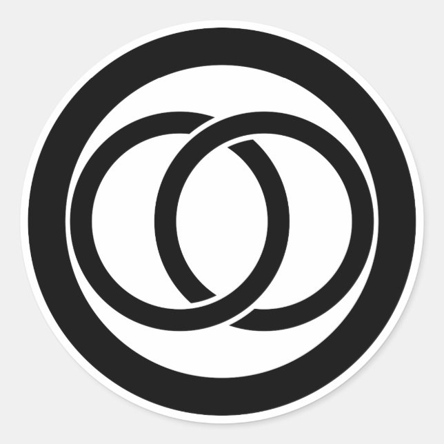 Sticker Rond Cercles liés en cercle (Devant)