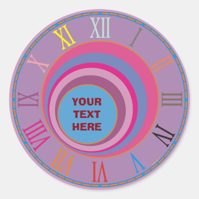 Sticker Rond Cercles tourbillonnants en forme de poule sur mesu (Devant)