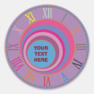 Sticker Rond Cercles tourbillonnants en forme de poule sur mesu