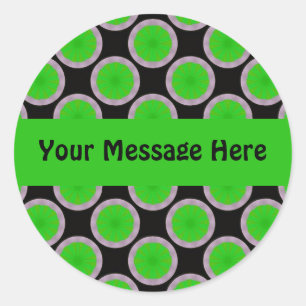 Sticker Rond Cercles verts