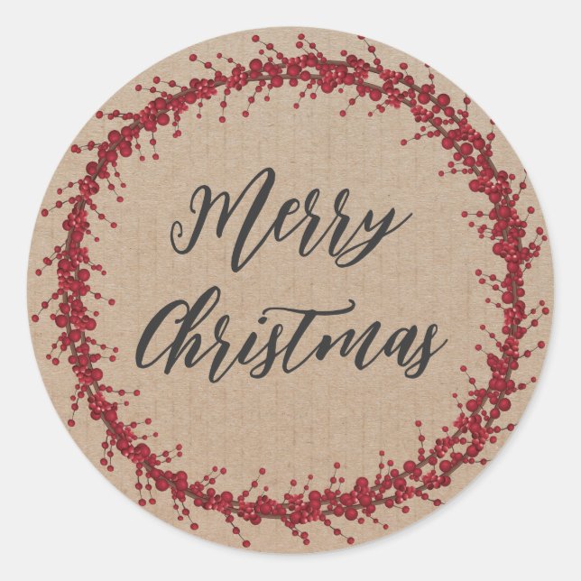 Sticker Rond Céréales de Noël personnalisées Joyeux Cas de Noël (Devant)