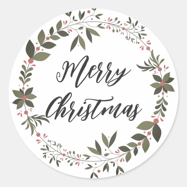 Sticker Rond Céréales de Noël personnalisées Joyeux Cas de Noël (Devant)