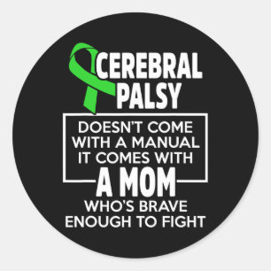 Sticker Rond Cérébral Palsy Cp Sensibilisation Maman Guerrier S
