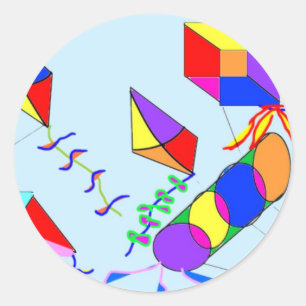 Sticker Rond cerf-volant