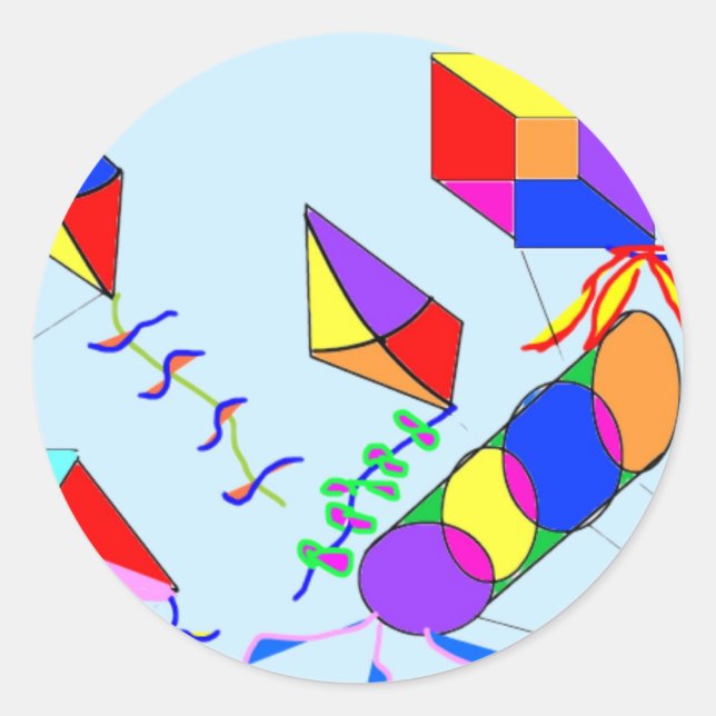 Sticker Rond cerf-volant (Devant)