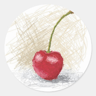 Sticker Rond cerise
