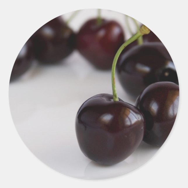 Sticker Rond cerise noire_3 (Devant)