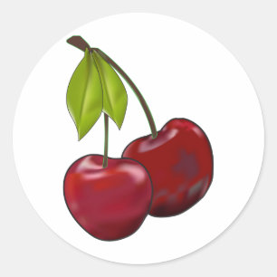 Sticker Rond Cerises
