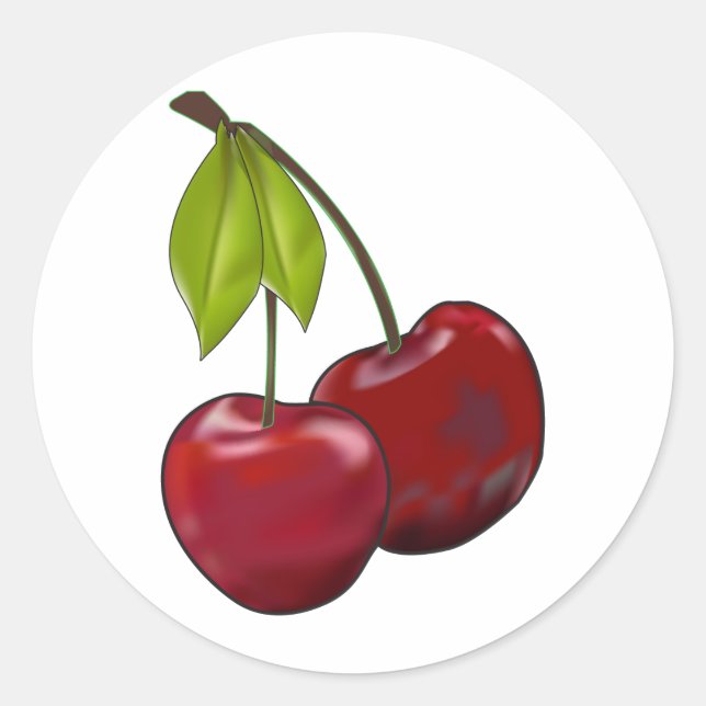 Sticker Rond Cerises (Devant)