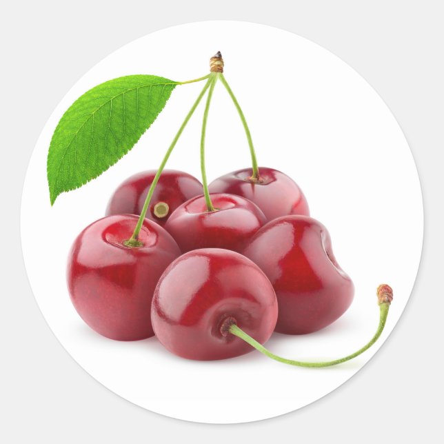 Sticker Rond Cerises douces (Devant)