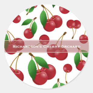 Sticker Rond cerises sucrées en été