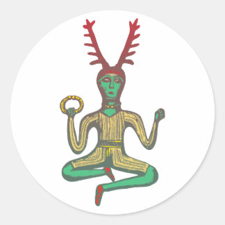 Sticker Rond Cernunnos celtic god