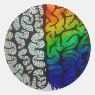 Sticker Rond Cerveau