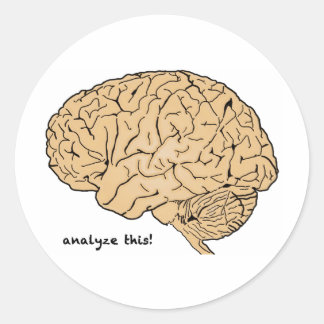 Sticker Rond Cerveau Humain : Analysez Ceci !