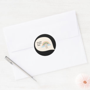Sticker Rond "C'est bon d'avoir un Sweat - shirt à capuche arc-
