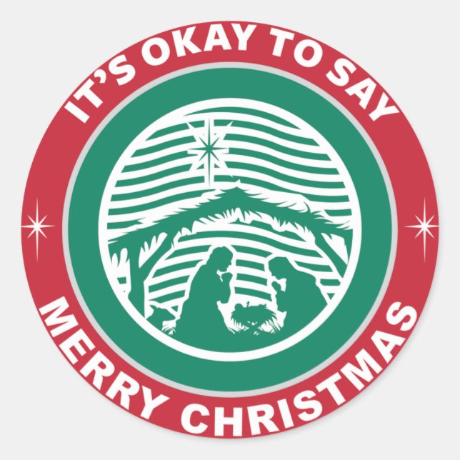 Sticker Rond C'est bon de dire Joyeux Noël (Devant)