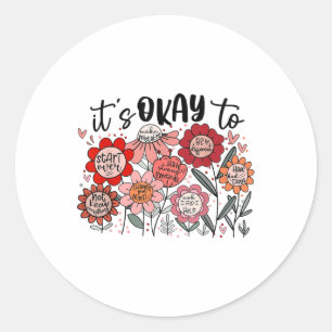 Sticker Rond C'Est Bon De Faire Des Erreurs De Sens Sur La Sant