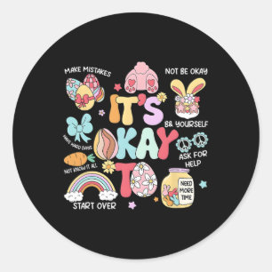 Sticker Rond C'est bon de faire quelques erreurs Psyc de l'écol