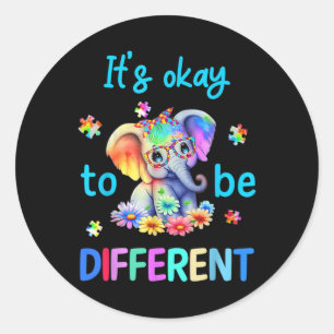 Sticker Rond C'Est Bon D'Être Une Sensibilisation sur l'autisme