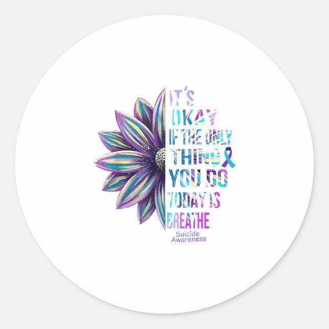 Sticker Rond c'est bon si la seule chose que vous faites aujour (Devant)