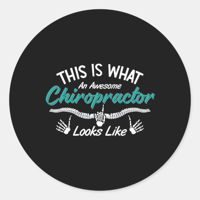Sticker Rond C'Est Ce Qu'Un Chiropraticien Magnifique Chiroprat (Devant)