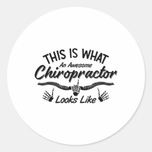 Sticker Rond C'Est Ce Qu'Une Spine Chiro Chiropracteur Magnifiq