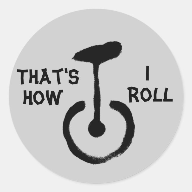 Sticker Rond C'est comme ça que je roule (Devant)