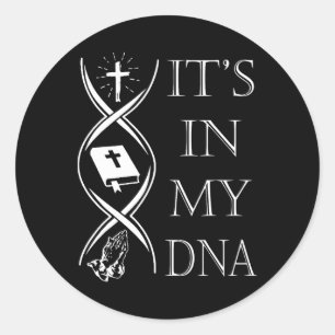 Sticker Rond C'Est Dans Ma Confiance Adn Dieu Jésus Foi Chrétie
