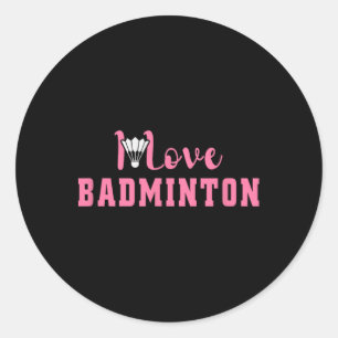 Sticker Rond C'est dans mon Dna Dminton Shuttle Racket Dminton 