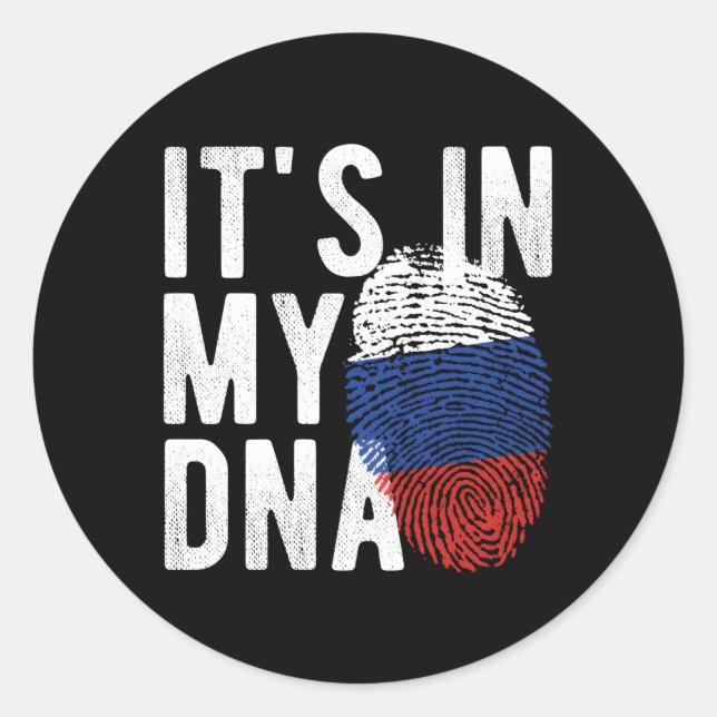 Sticker Rond C'Est Dans Mon Drapeau Drapeau Da Russie Drapeau E (Devant)