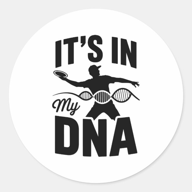 Sticker Rond C'est dans My Dna Disk Golf (Devant)
